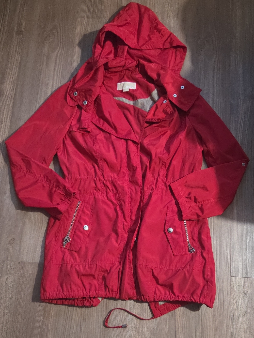 Women's Michael Kors Red Hooded Anorak Jacket